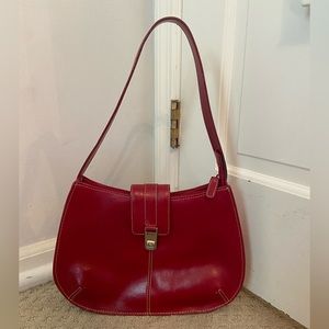 Adorable red fake leather purse